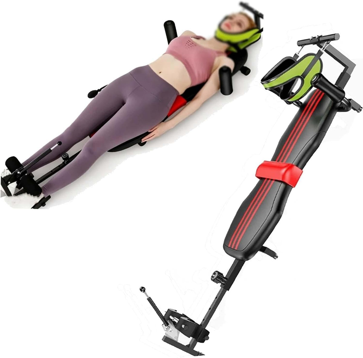 Renforcement de la cuisse et de la hanche, Table d'Étirement du Dos pour Fitness À Domicile, 185 cm, réglable, 20 cm, 2 cm
