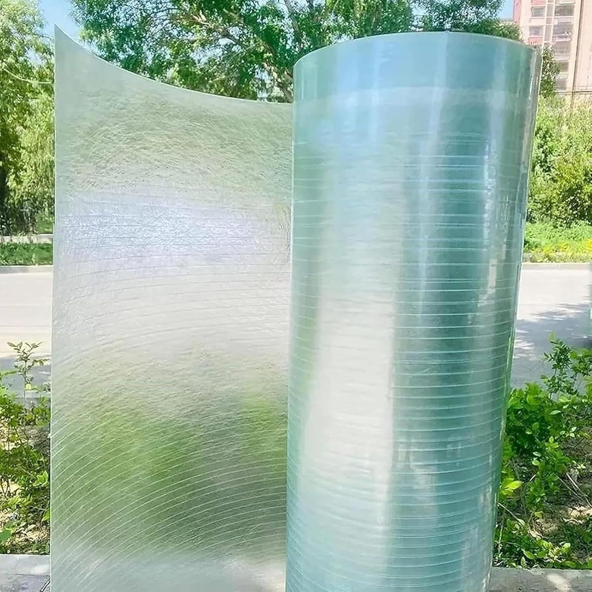 Toiture en, verre, Couvertures De Toit en Fibre De Verre Transparente pour Garages, 0.6 × 8m, 40 °C, 120 °C, Auvents, Allées Couvertes, Serres