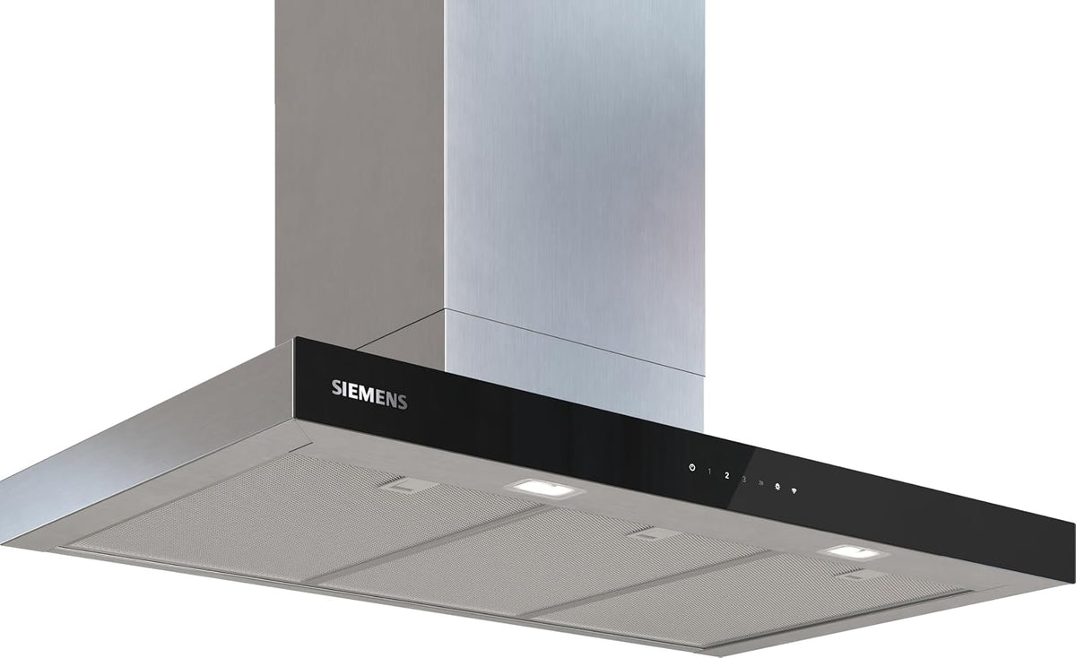 SIEMENS iQ500 LC97BDN30 Hotte aspirante, 90 cm, éclairage LED, acier mat anti-traces de doigts, 70 × 90 × 50 cm, 90 cm de large