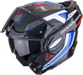 Casque modulables, Scorpion Casque MODULABLE 180° EXO-Tech Evo Carbon Solid Cosy Noir Bleu Rouge