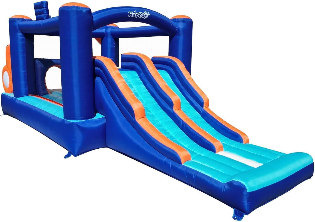 Hapcap Châteaux gonflable, Adapté pour 4 Enfants de 3 à 10 Ans Soufflerie, 7, 6 cm, 40kg, Château Gonflable