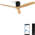 CREATE Ventilateur de plafond, 6 vitesses, télécommande, 132 cm, 40W, Wi-Fi, éclairage LED, minuterie, portable, silencieux