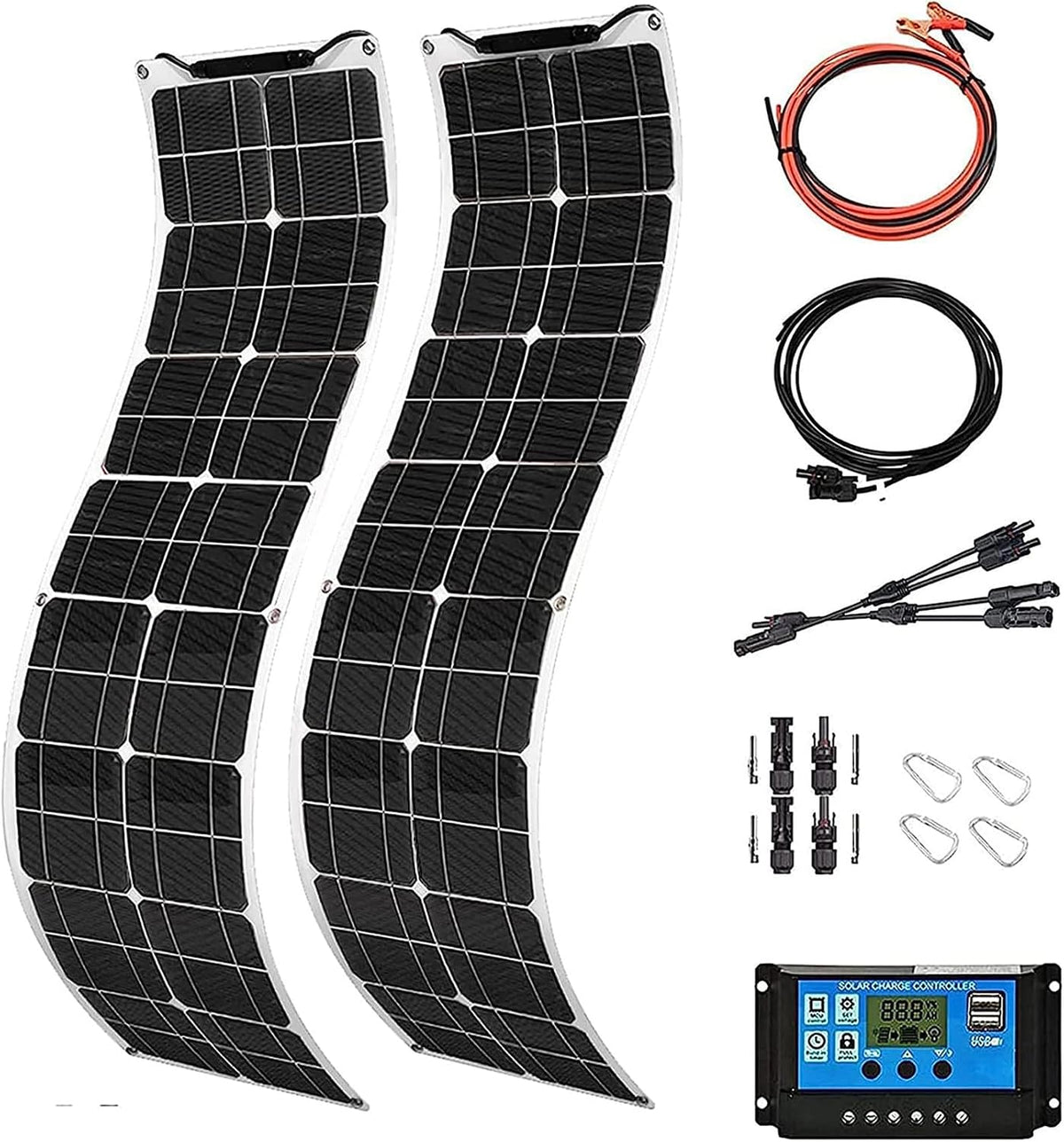 RayGenius Panneaux solaire monocristallins, 800w, 12v, portable