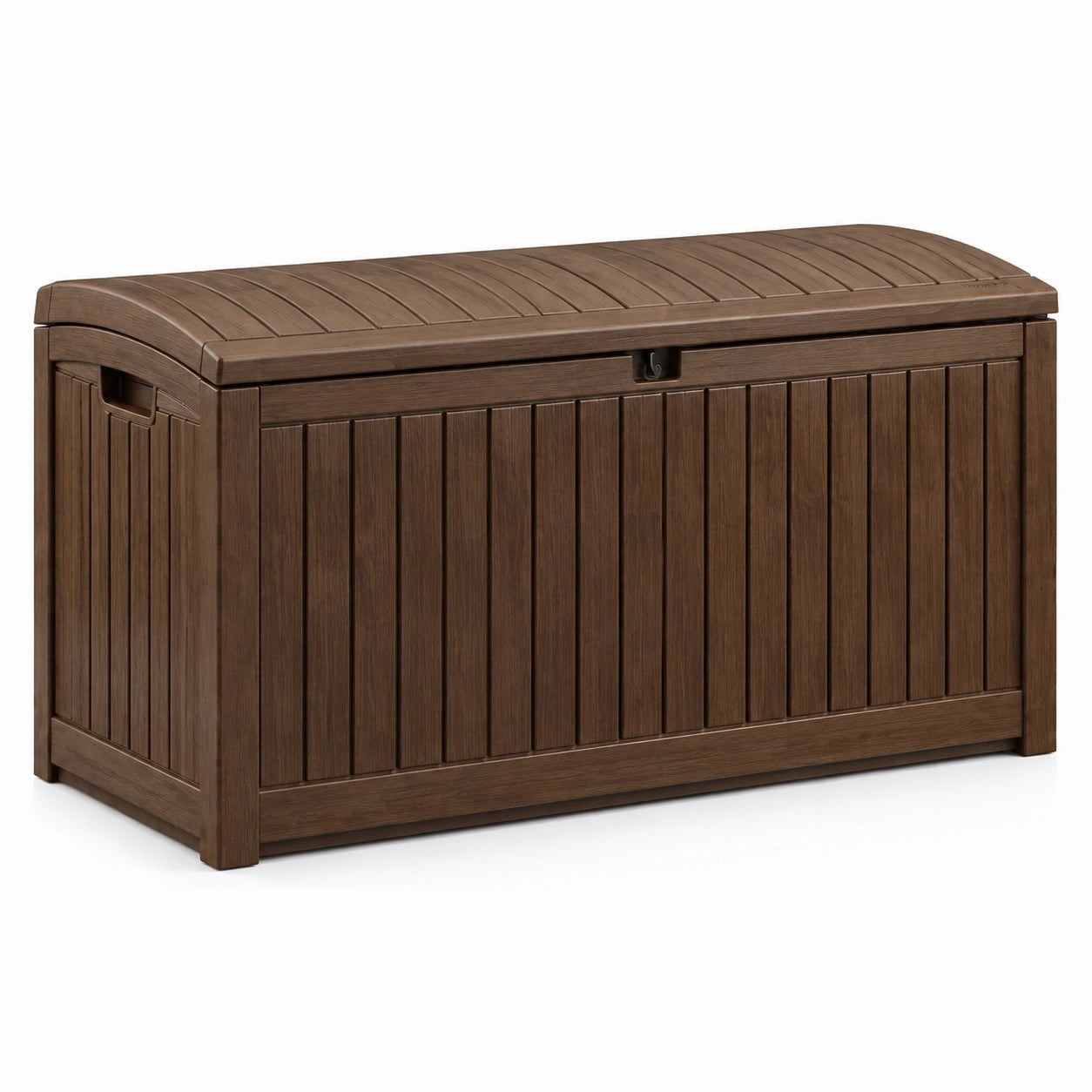 Coffre de rangement extérieur en résine marron