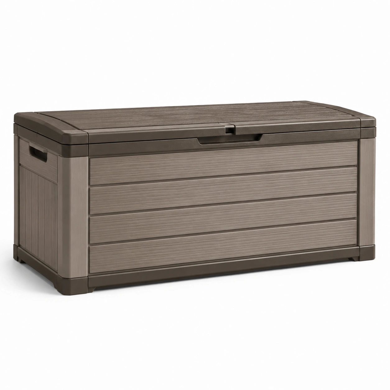Coffre de rangement en plastique brun 120x45x60 cm