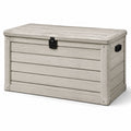 Coffre de rangement extérieur en plastique gris 120x60x55 cm