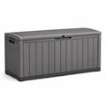 Coffre de rangement extérieur en polypropylène gris
