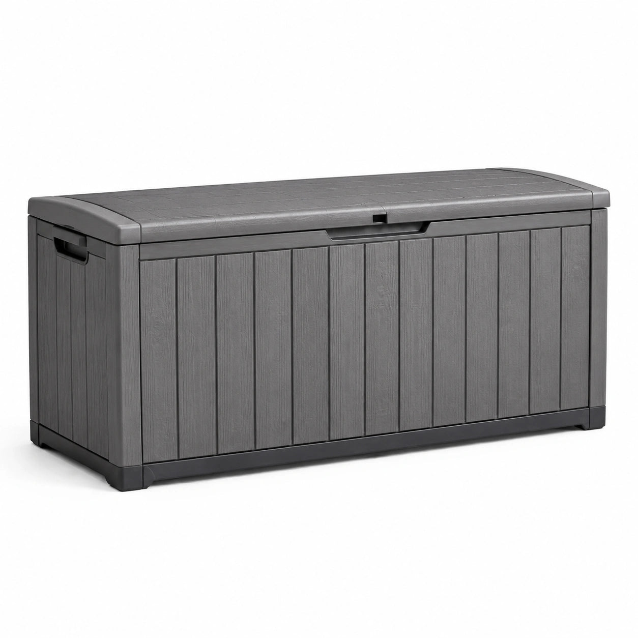 Coffre de rangement extérieur en polypropylène gris