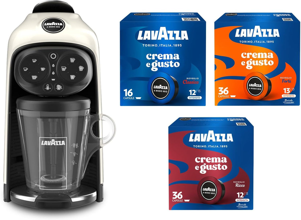Lavazza Machine à café, verre, 1500 W, 240 V, 1, 1 l, 43 dB, expresso 1500 W, 220-240 V, 60 Hz, 50/60 Hz