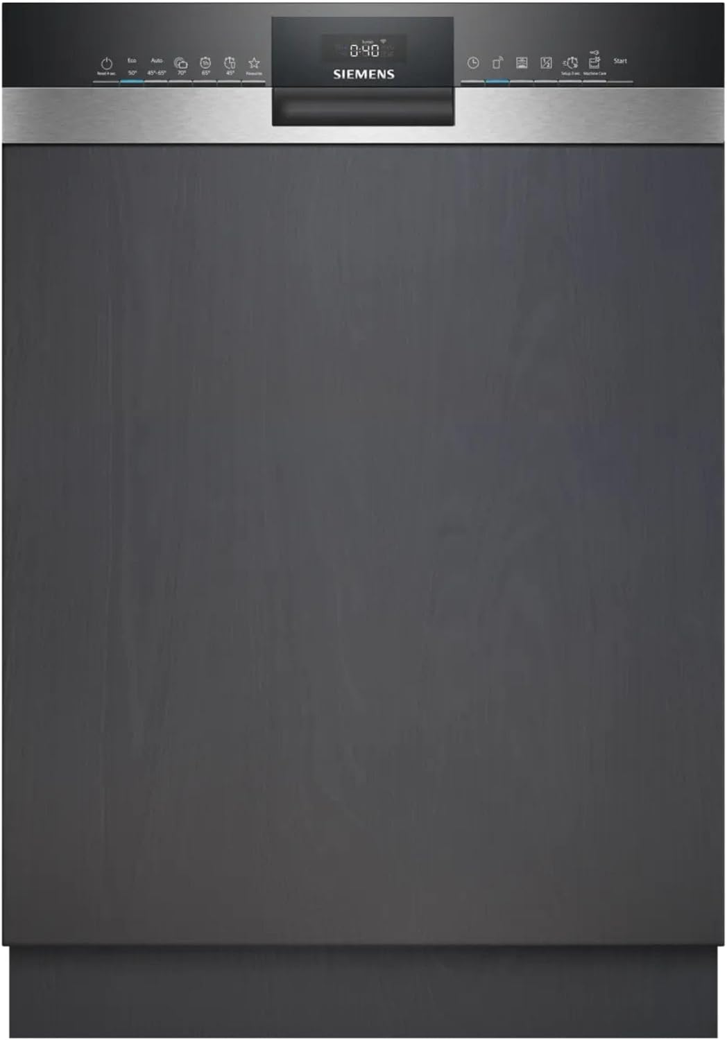 Lave-vaisselle SIEMENS SN53ES04TE iQ300, réglable, 60 cm, en acier brossé, 50°C, 70 °C, semi-intégré, aquaStop, varioSpeed Plus