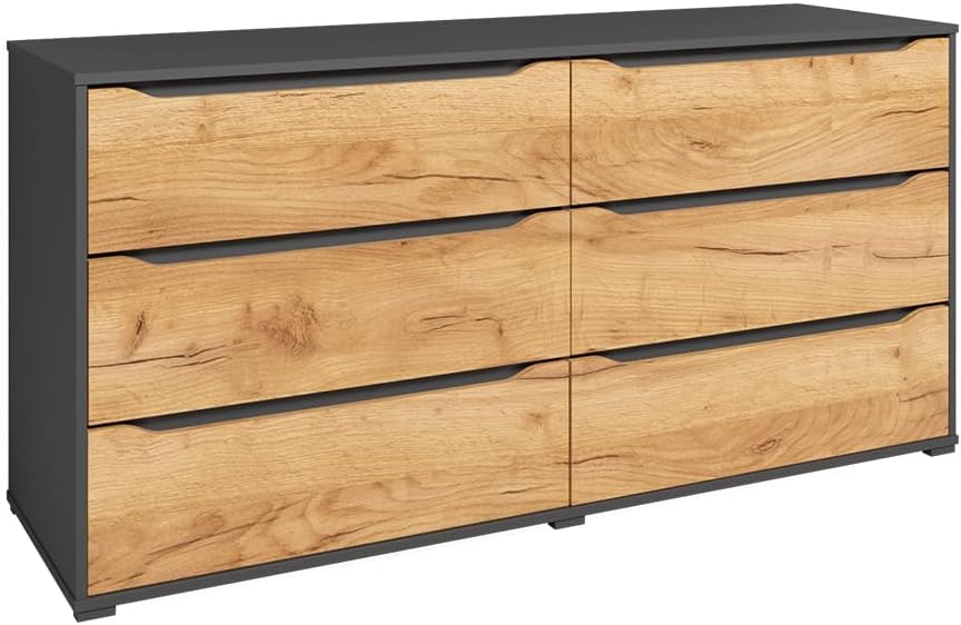 Commode, 160, 2 × 77, 6 × 48 cm, Vicco, 160 cm, 78 cm, 16 mm, 48 × 77.6cm, Chêne doré