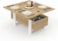 Table basse, 97, 5 cm, télécommande, verre, IDMarket, 96 cm