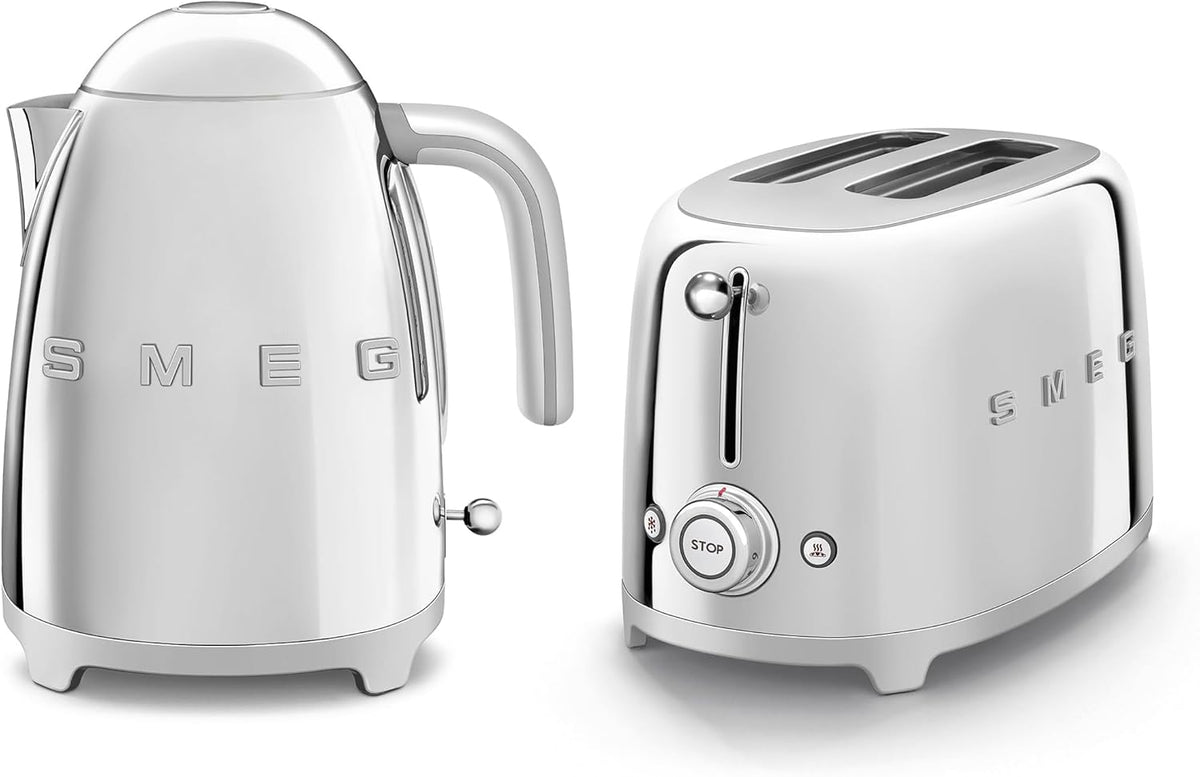 Smeg Ensemble bouilloire et grille-pain, acier inoxydable, 2000 W, 36 mm, KFL03SSUK TSF01SSUK, Modèle bouilloire 2017