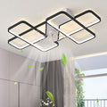 Ventilateur de plafond DDYY, télécommande, 48 W, 70 W, 6 vitesses, 70W, éclairage LED, réglable, Noir, minuterie