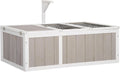 PawHut Enclo et cages pour l'extérieur, Maison enclos Cage pour Petit Animal Tortue avec 2 espaces dim. 91, 5L x 61l x 33H cm, 58, 5L