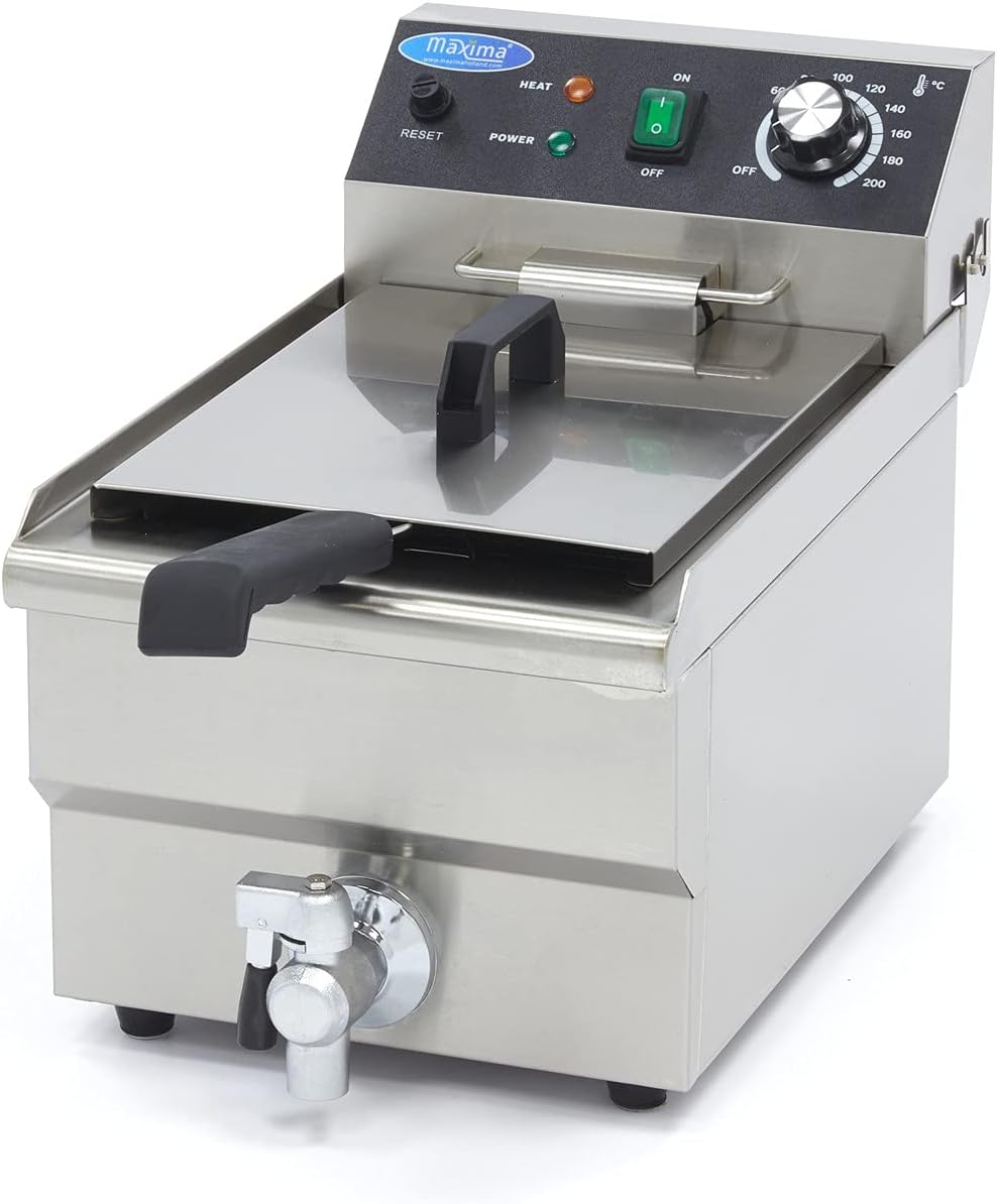 Maxima Friteuse, acier inoxydable, 10 L, 13 L, 16 l, 1 Panier, 50 °C, 200 °C