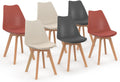 Chaise IDMarket, terracotta x2, beige x2