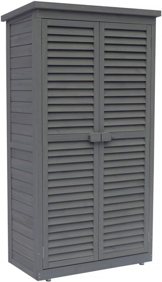 Coffre de rangement, Armoire de Jardin Space, 87 × 46.5 × 160 cm, Habitat et Jardin, 78.5 × 38 × 148 cm, Anthracite