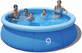 Piscine gonflable, 300 × 76 cm, AVENLI, Piscine autoportée Marin Bleu ronde