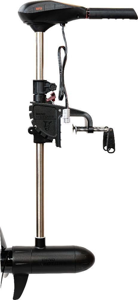Rhino Motors Moteur hors-bord, 79 cm, réglable, acier inoxydable, 10 kg, 5 vitesses, 3 vitesses, 12 V, 560 W, poids 10 kg, 12V, 560W
