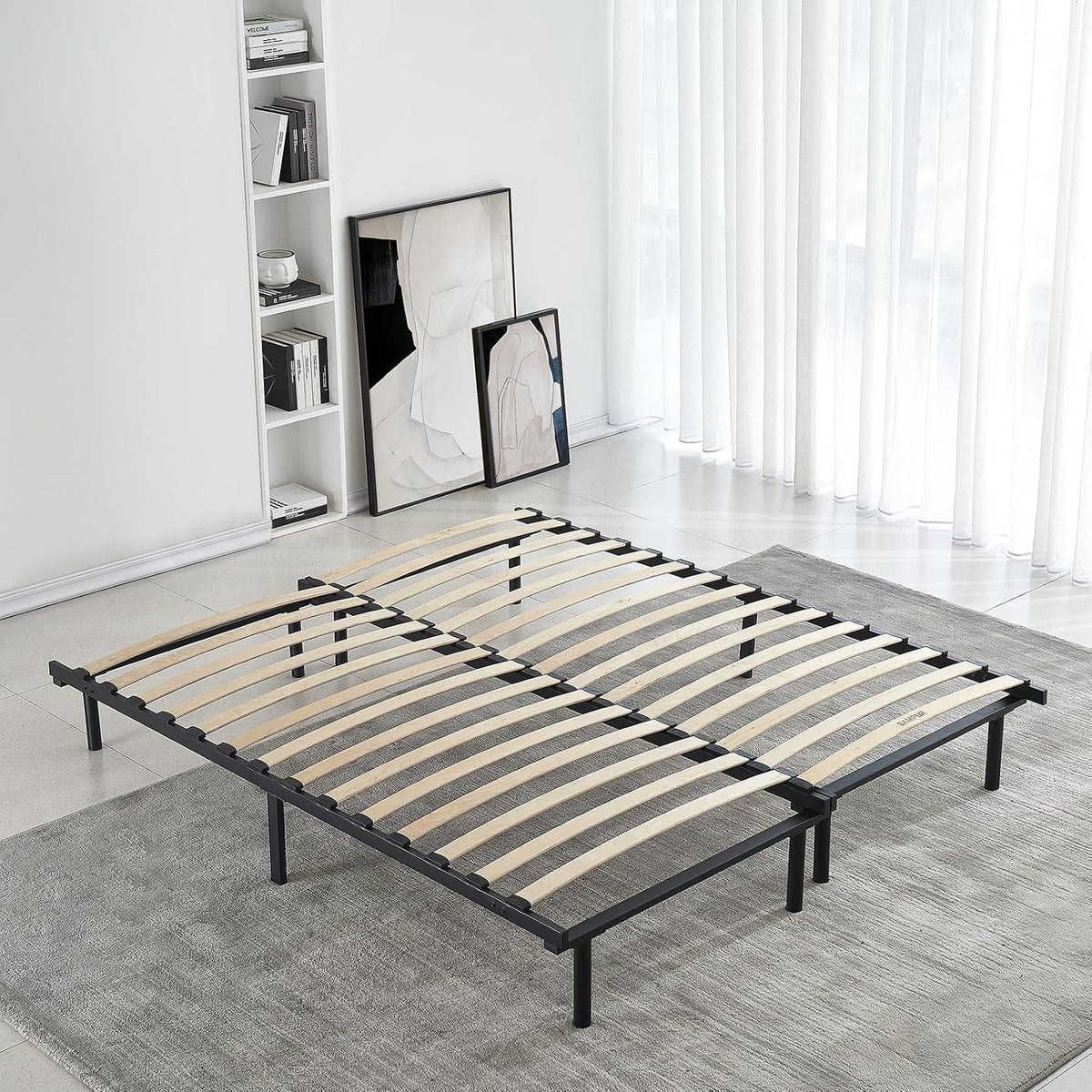 SAMPUR Sommier à lattes, 180 × 200 cm, 180 cm, 25 cm, 90 × 200cm, 5 zones, encastrable