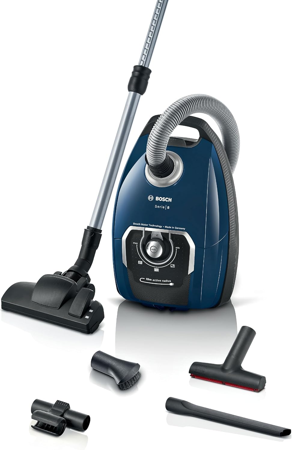 Bosch BGL8XPER Aspirateur, 68 dB, idéal pour Les Personnes allergiques, Filtre hygiénique, Brosse à Coussin XXL, suceur Plat XXL