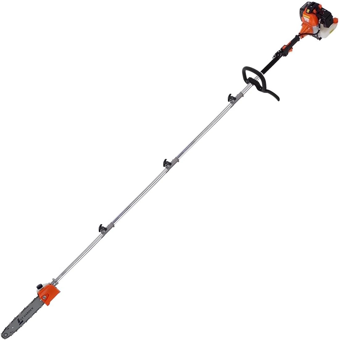 Perche élagueuses, 30 cm, réglable, GT Garden, 12 pouces, 2.2 kW, 52 cm3, 3 CV, longueur 4.15 mètres, Élagueuse thermique sur perche