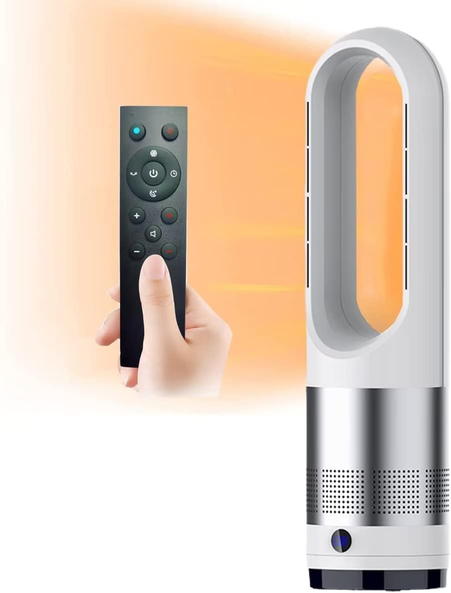 Ventilateur colonne SABYDICAR, télécommande, 1400 W, ventilateur sans pales pour la maison, 8 vitesses, 40 W, 3 modes, 1400W, minuterie 8H