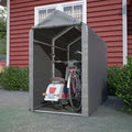 BIRCHTREE Abri de jardin, Porte à Fermeture éclair, Cadre en Acier, 187 × 100 × 160 cm, Tente de Rangement étanche Anti-UV pour vélo 1, 8 m x 1 m