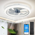 Ventilateur de plafond EKDADL, télécommande, 20 pouces, 6 vitesses, 50cm, éclairage LED