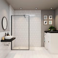 Cabine et parois de douche, 100cm, acier inoxydable, AICA sanitaire, 8mm, 200cm, 90cm, 980mm, 1000mm, 10mm, verre