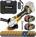 Gisam Meuleuse d'angle, Moteur Brushless, 12000 tr/min, 1000W, 4Ah, 125mm, portable