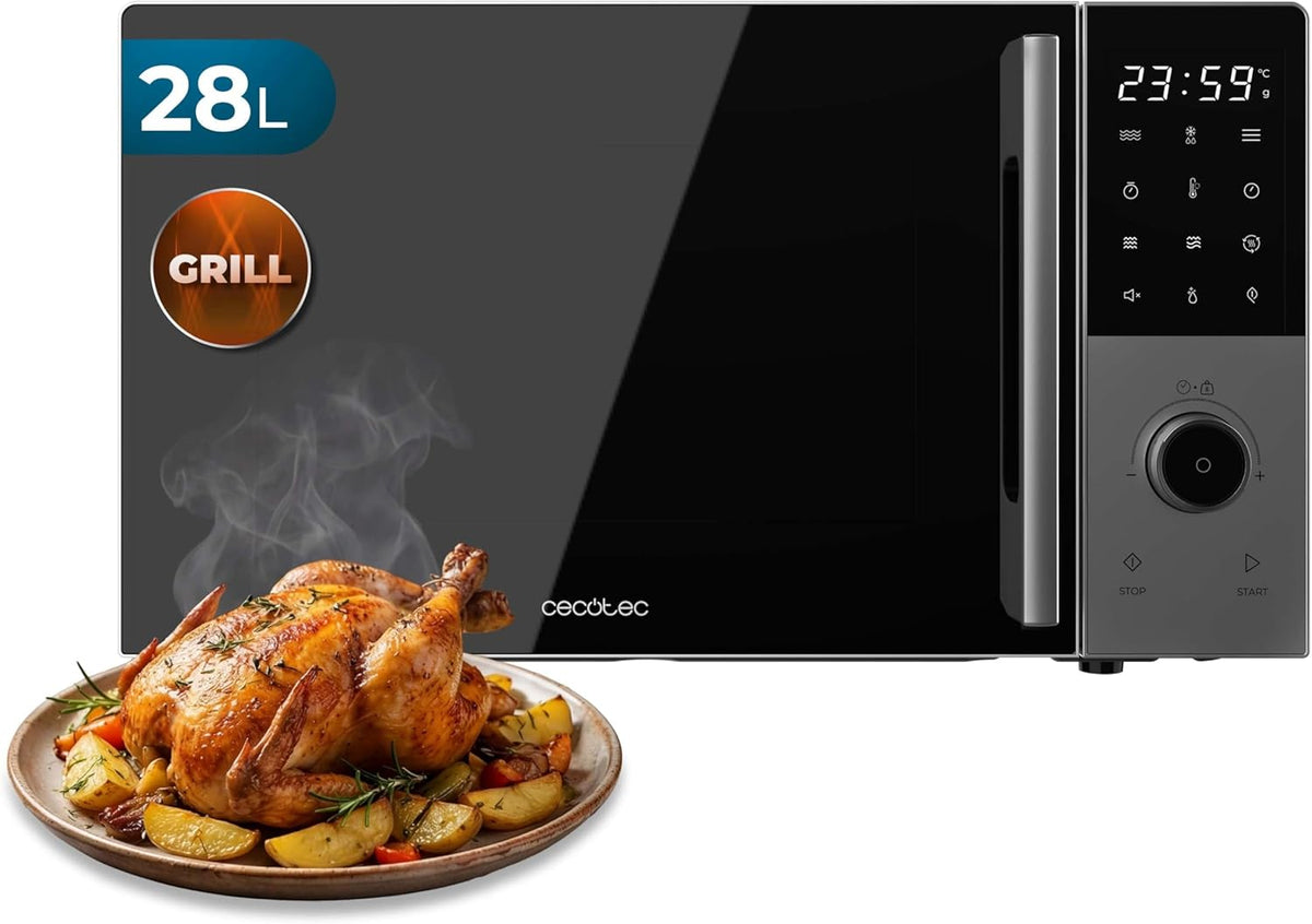 Four micro-ondes, 28 L, Cecotec, 900 W, 315 mm, 5 niveaux, 28L, 2200W, 1200W, Micro-ondes 28L Proclean 2800 Convection 2200W, minuterie