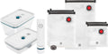 ZWILLING Appareil de mise sous vide, verre, FRESH & SAVE Set de Démarrage sous Vide 8 Pièces, Bleu