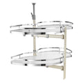 VEVOR Organiseur coulissant, Étagère Pivotante pour Placard d'Angle de 91, 4 cm de Largeur, Tourniquet Réglable en Hauteur à 2 Niveaux