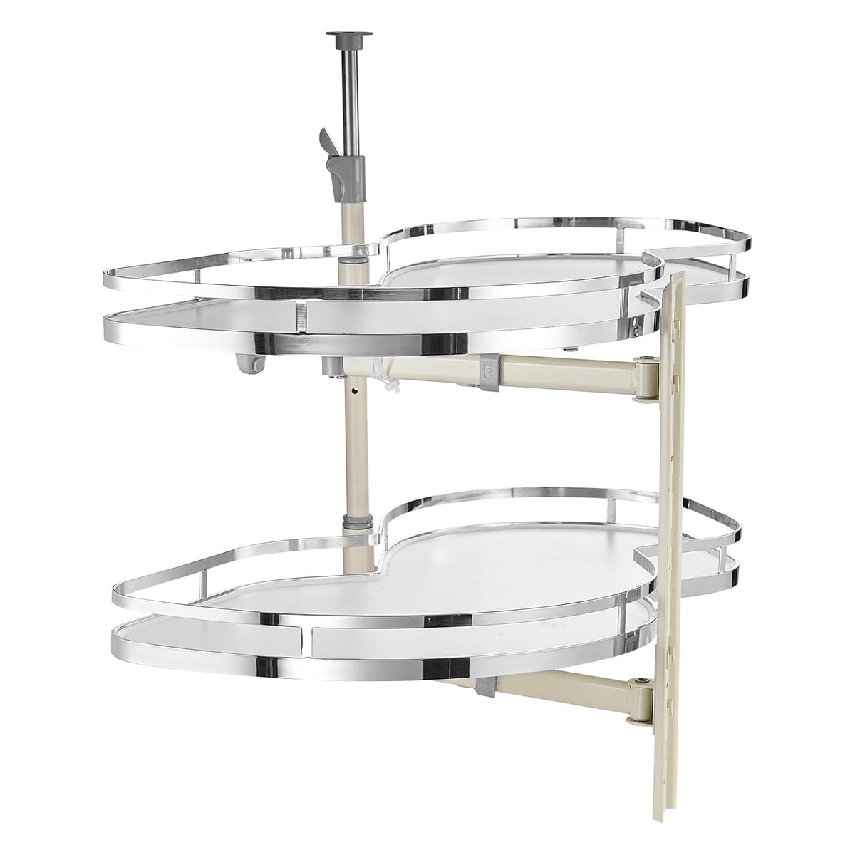 VEVOR Organiseur coulissant, Étagère Pivotante pour Placard d'Angle de 91, 4 cm de Largeur, Tourniquet Réglable en Hauteur à 2 Niveaux