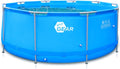 your GEAR Piscine hors sol, pour jardin, Ø 366 × 122 cm, YourGEAR Piscine familiale XL avec cadre en acier, 366 × 366 cm, 10 250 L