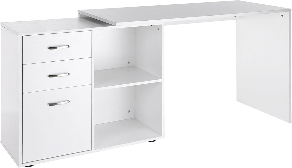 HOMCOM Bureau, 2 MODES, 117L, 83, 5L, 162L, 50l, 3 tiroirs