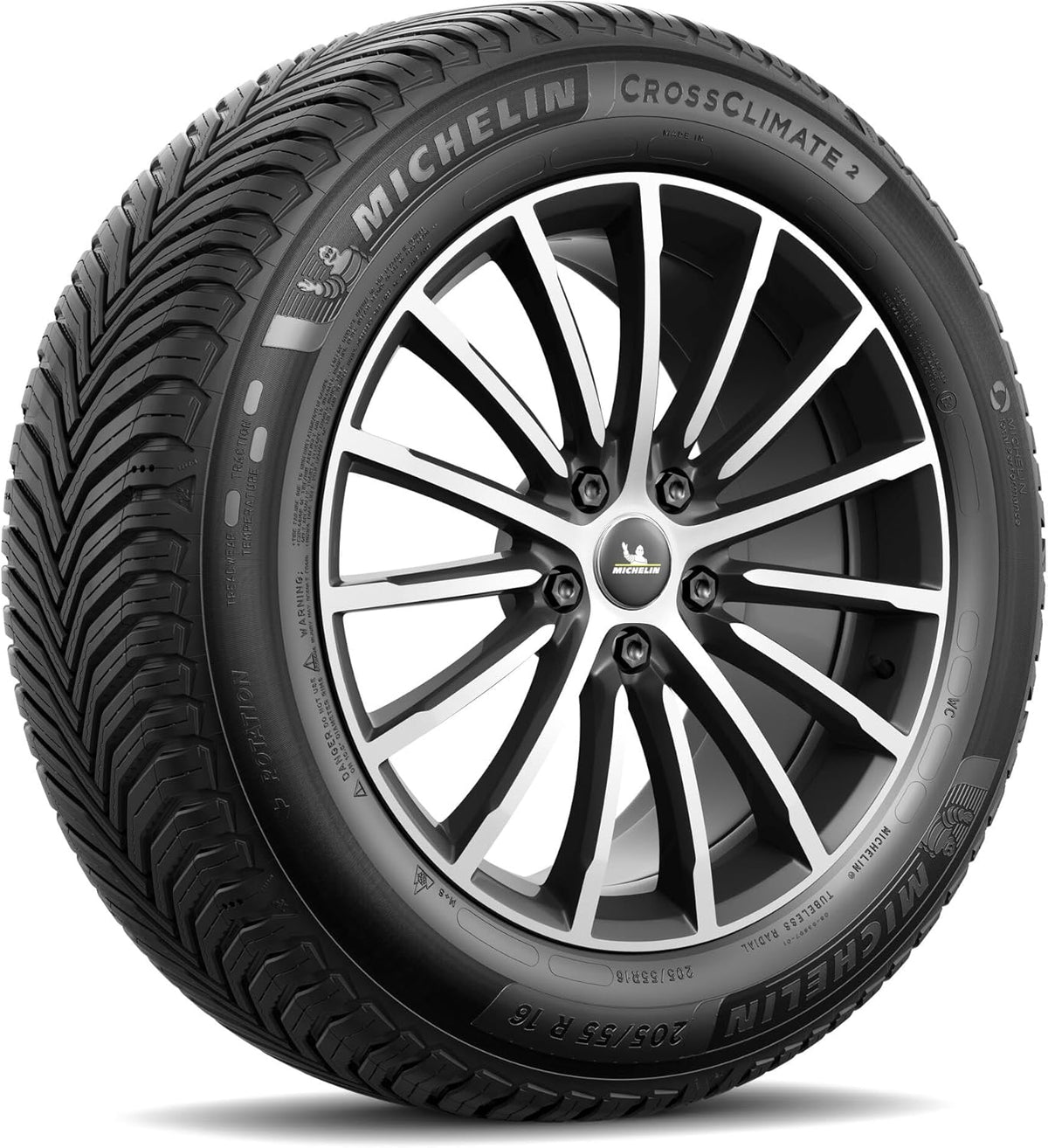 Véhicule particulier, 91V, MICHELIN, Pneu Toutes Saisons CROSSCLIMATE 2 205/55 R16 91V