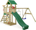 Wickey Balançoire, Tour d'escalade pour Enfants avec bac à Sable, 9 × 9 cm, 7 × 4, 5 cm, 120 cm, Aire de Jeux MultiFlyer Light