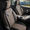 housse de siège, Housses de siège de voiture universelles pour voitures et SUV, GIOVANNI BUTTI, Beige-Noir, Compatible airbag