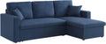 Canapé, 3 Places. Fauteuil d'angle réversible Coffre Rangement lit modulable, Alice's Garden, 132.5 × 191.5m, 65 × 46 × 20cm, 38cm, 10cm