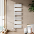 Sèche-serviette, Wi-Fi, 1599 × 500 mm, EMKE, 1000 W, 115 mm, 4 MODES, 30 °C, réglable, Blanc, WiFi