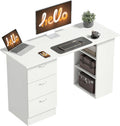 HOMCOM Bureau, 120 × 49 × 72cm, 3 Tiroirs, 120L, 49l