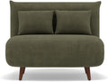 Bestmobilier Canapé, Lumi Banquette Convertible clic-clac 1 Place en Velours côtelé