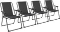 Bain de soleil, Chaises Pliantes en métal Plage, Camping extérieur Fauteuil de Pique-Nique avec Toile Siège, pliable, 35 cm, Harbour Housewares
