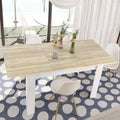 Table, 140 cm, Console extensible pour salle à manger, Dmora, 190 cm, 50 cm, 15 mm, 0, 6 mm, Chêne et Blanc