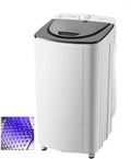 WhYaTT Sèche-linge, acier inoxydable, 2800 TR/Min, 10 kg, 35 cm, 65 cm, lumière Bleue à 360 °, portable, minuterie