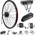 Varstrom Moteur électriques, 36V 250W Kit Conversion Velo Electrique avec Batterie Opt 26' 27.5' 28', 5 niveaux, 9 vitesses, 55dB, 570mm, 630mm