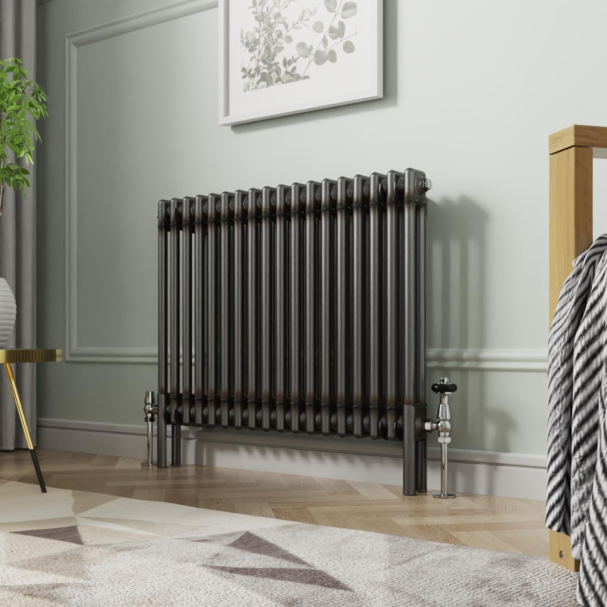 NRG Radiateur, 600 × 830 mm, Pour salle de bain, 1, 27 cm, 1, 5 mm, Double colonne, Chauffage central
